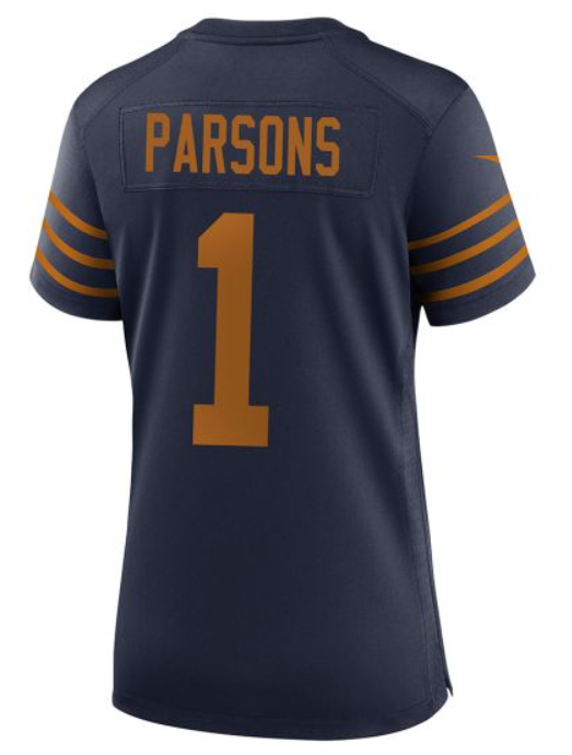 Women 2025 Green Bay Packers #1 Parsons blue Classic Nike game NFL Jersey